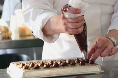 Person making candy